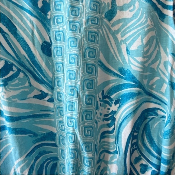 Lilly Pulitzer Windward Dress Resort White & Blue Sea Ruffles Engineer Dress - Picture 5 of 7